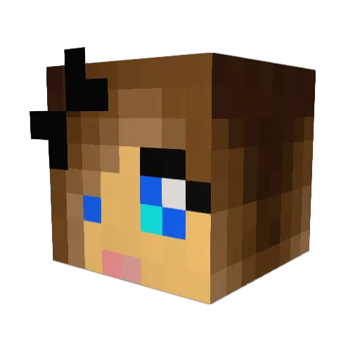 bogybunny Minecraft avatar head, 3D render