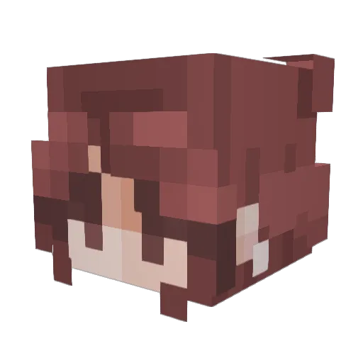 bohea Minecraft avatar head, 3D render