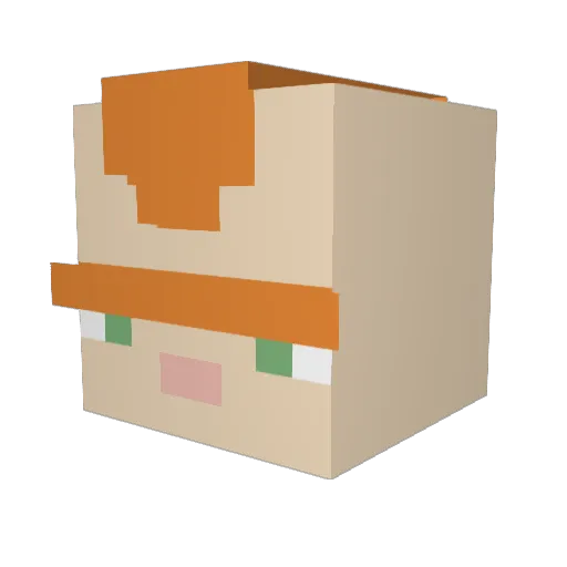 bohnenkacka Minecraft avatar head, 3D render