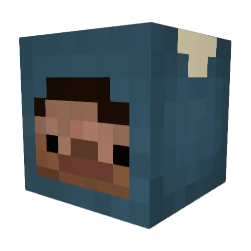bohomeyes Minecraft avatar head, 3D render