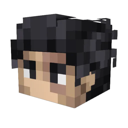 bohoqx Minecraft avatar head, 3D render