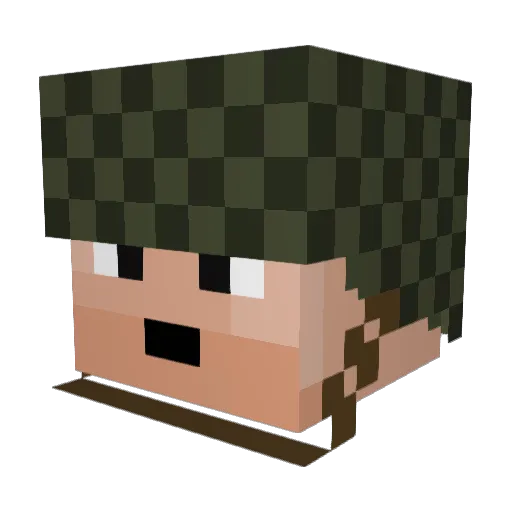 boigetyeeted Minecraft avatar head, 3D render