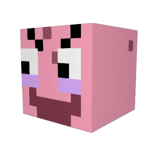 boingis Minecraft avatar head, 3D render