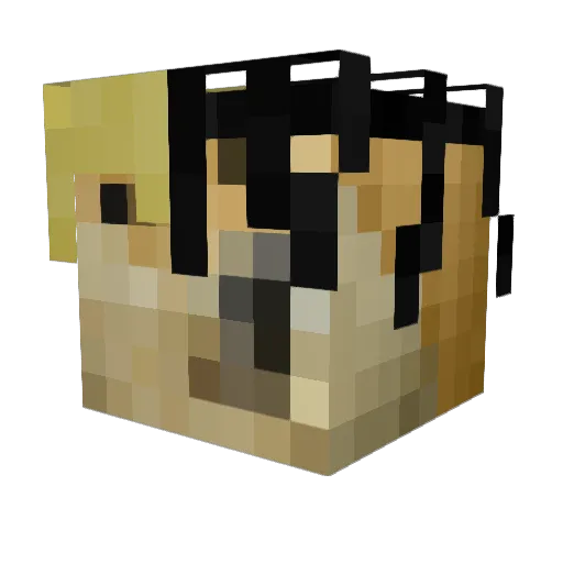 boitoy Minecraft avatar head, 3D render