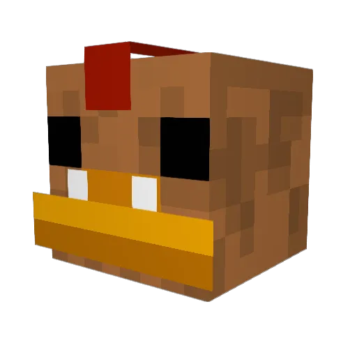 boizgani Minecraft avatar head, 3D render