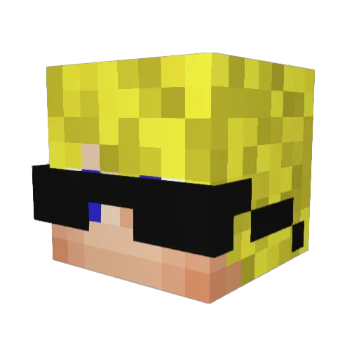 bokot Minecraft avatar head, 3D render