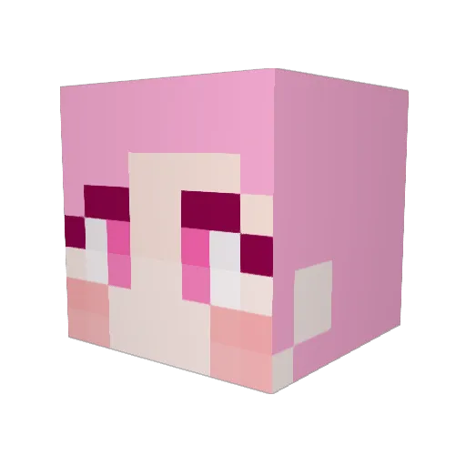 boksuning Minecraft avatar head, 3D render