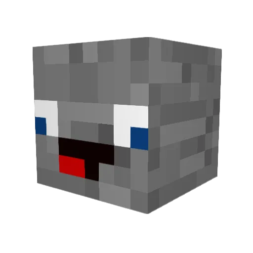 bokujutsu Minecraft avatar head, 3D render