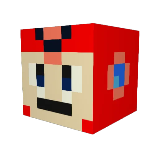 bokujuu Minecraft avatar head, 3D render