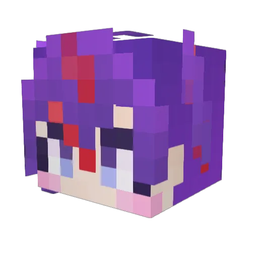 bokushinnTako Minecraft avatar head, 3D render