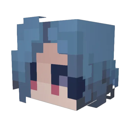 bollodefresa Minecraft avatar head, 3D render