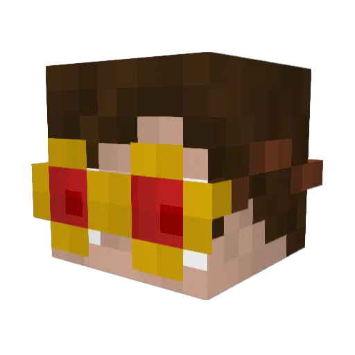 bolochoco Minecraft avatar head, 3D render