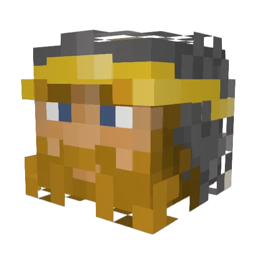 bolpon Minecraft avatar head, 3D render