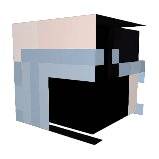 boluoyu Minecraft avatar head, 3D render