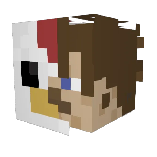 boluswhra Minecraft avatar head, 3D render