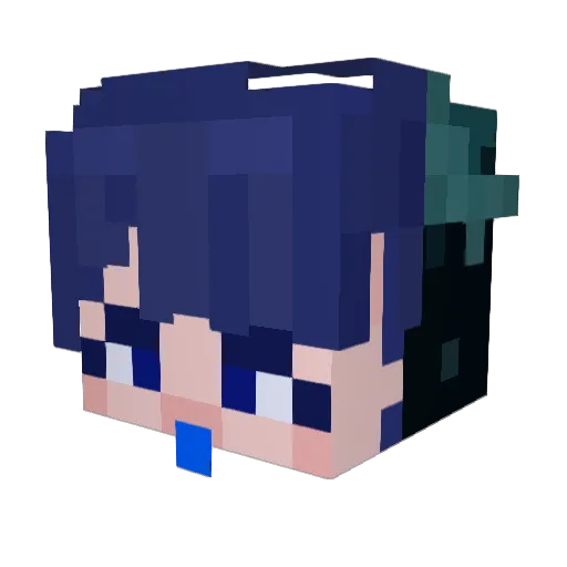 bolwsaa Minecraft avatar head, 3D render