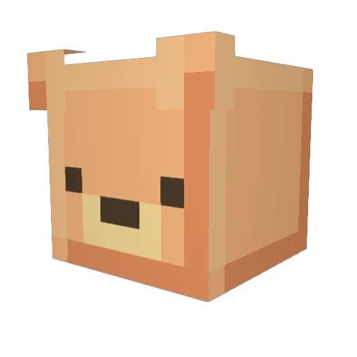 bolzani Minecraft avatar head, 3D render