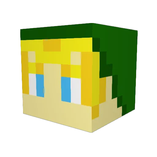 bomartin Minecraft avatar head, 3D render