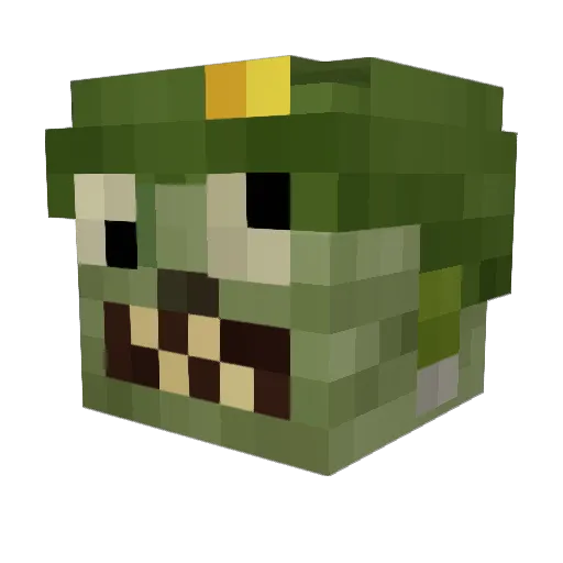 bombMac Minecraft avatar head, 3D render