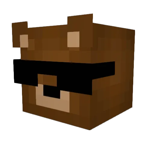 bomb_ai Minecraft avatar head, 3D render