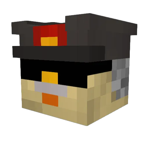 bombar_ttv Minecraft avatar head, 3D render
