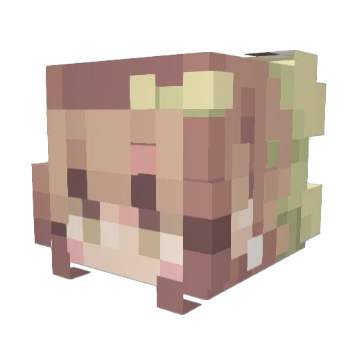 bombaybicycle Minecraft avatar head, 3D render