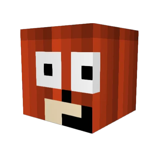 bomber25 Minecraft avatar head, 3D render