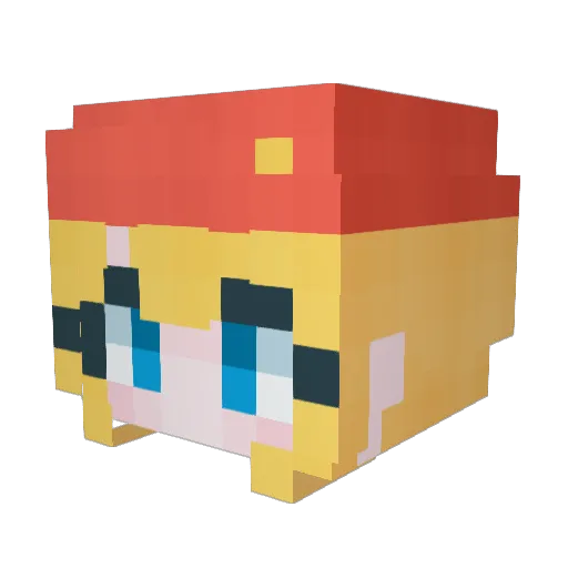 bombom0512 Minecraft avatar head, 3D render