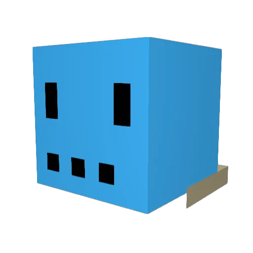 bombs_bot Minecraft avatar head, 3D render