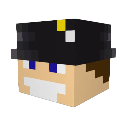 bombsajt Minecraft avatar head, 3D render