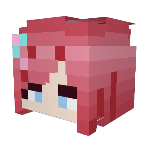 bomchqn Minecraft avatar head, 3D render