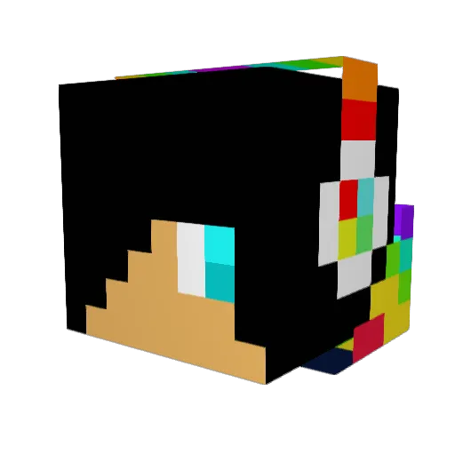 bomey Minecraft avatar head, 3D render