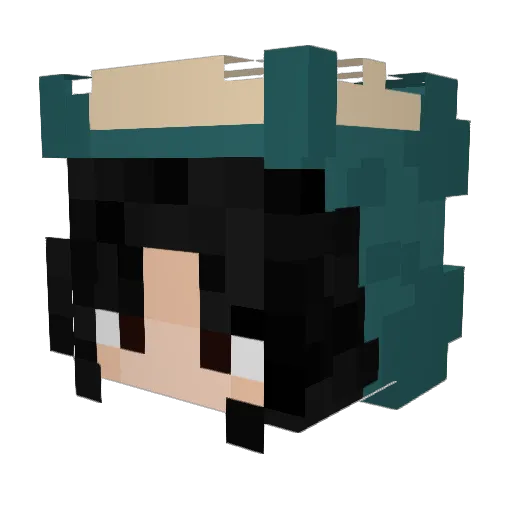bomiiii Minecraft avatar head, 3D render