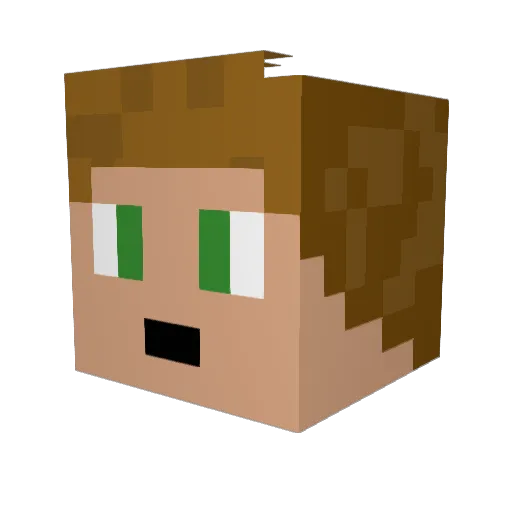 bommy_12 Minecraft avatar head, 3D render