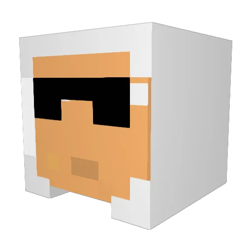 bomner2 Minecraft avatar head, 3D render