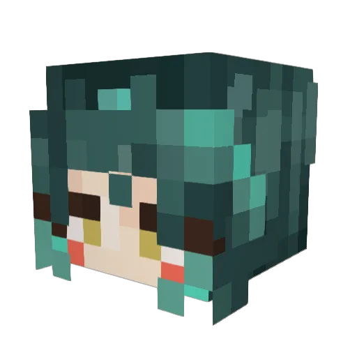 bomoj0 Minecraft avatar head, 3D render