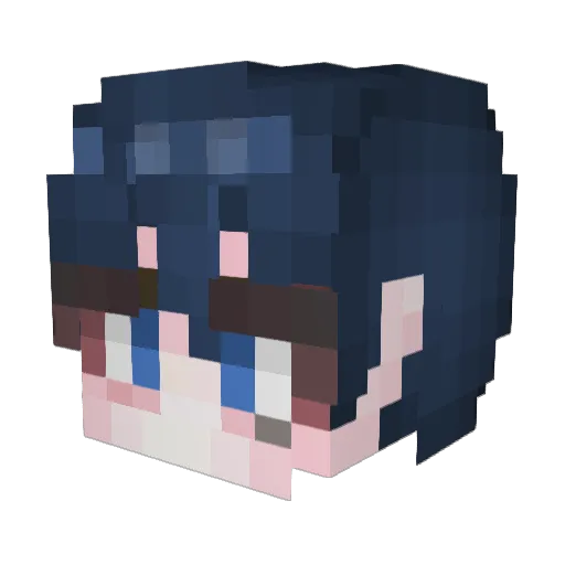 bompeach Minecraft avatar head, 3D render