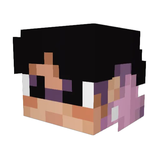 bomvrmy Minecraft avatar head, 3D render