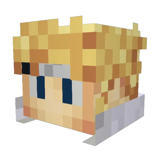 bon0r Minecraft avatar head, 3D render