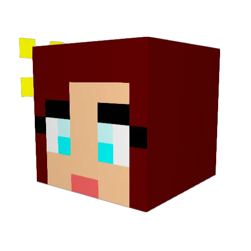 bonbon91 Minecraft avatar head, 3D render