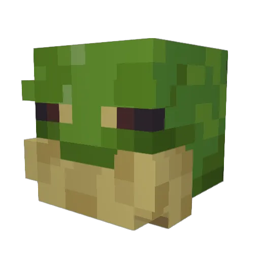 bonbonbeanbag Minecraft avatar head, 3D render