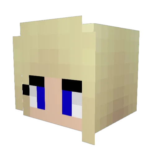 bonbonmimi Minecraft avatar head, 3D render