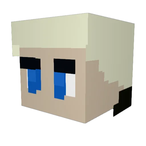 bonczeek Minecraft avatar head, 3D render