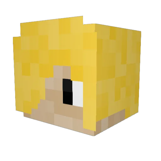 bondonnes Minecraft avatar head, 3D render