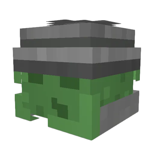 bone_137 Minecraft avatar head, 3D render