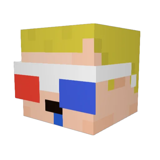bone_champ Minecraft avatar head, 3D render