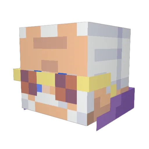 bone_giva Minecraft avatar head, 3D render