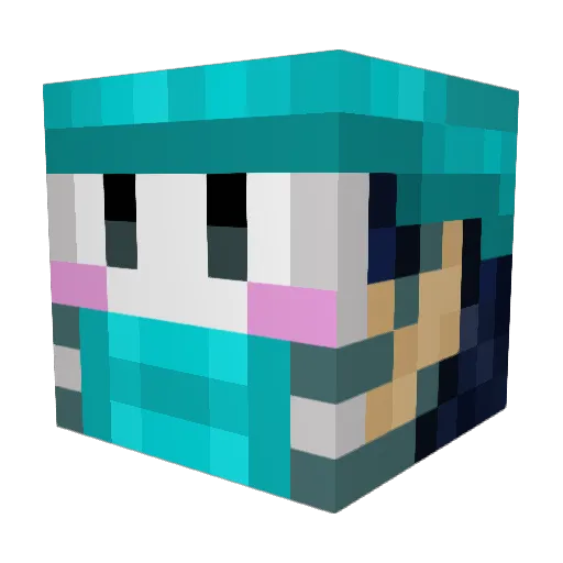 boneblaze Minecraft avatar head, 3D render