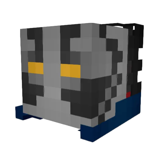 bonecaster Minecraft avatar head, 3D render