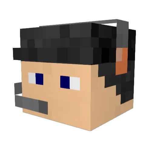 bonecruncher19 Minecraft avatar head, 3D render